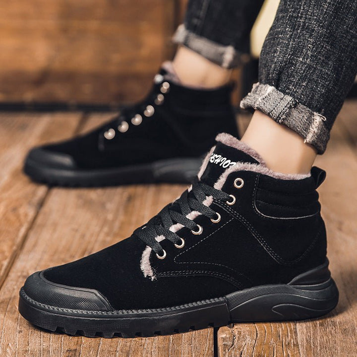 Ankle Boots Men Winter Warm Plush Shoes - Muhaab