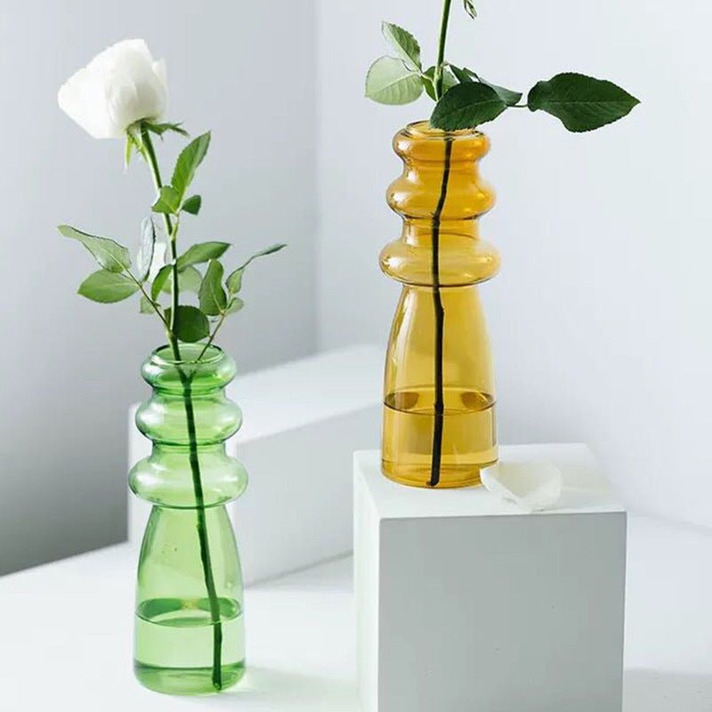 Art Home Decor Decoration Candy Color Threaded Vase - Muhaab