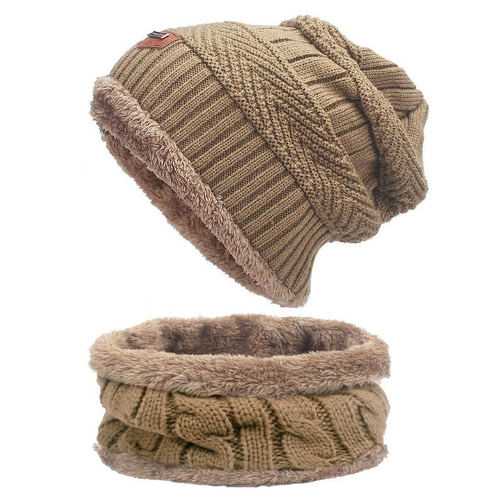 Autumn Winter Hats And Scarves For Men And Women With Velvet Thick - Muhaab