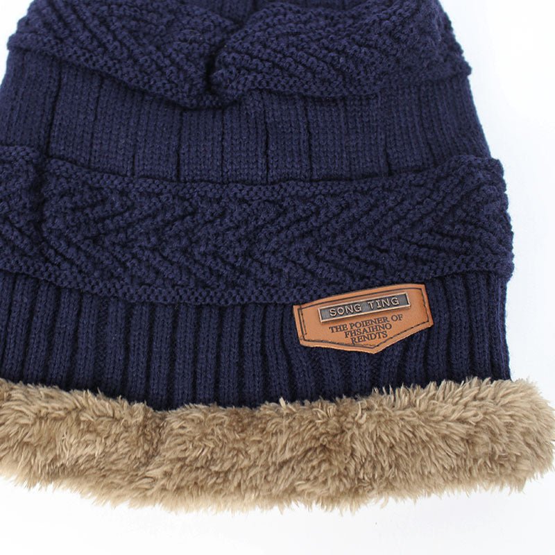 Autumn Winter Hats And Scarves For Men And Women With Velvet Thick - Muhaab