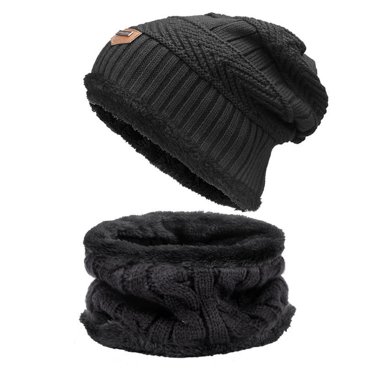 Autumn Winter Hats And Scarves For Men And Women With Velvet Thick - Muhaab