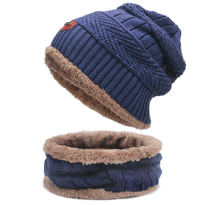 Autumn Winter Hats And Scarves For Men And Women With Velvet Thick - Muhaab