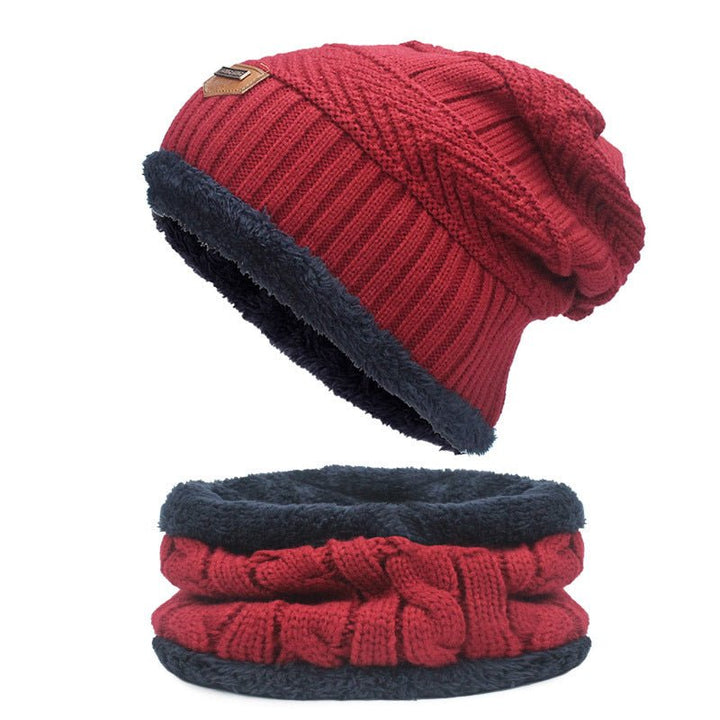 Autumn Winter Hats And Scarves For Men And Women With Velvet Thick - Muhaab