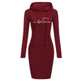 Autumn Winter Women Hoodies Sweatshirts Long-sleeved Dress - Muhaab
