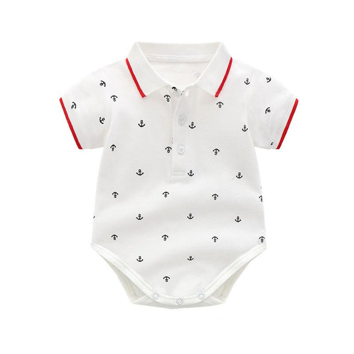 Baby Boy Gentleman Suit Printed Romper - Muhaab