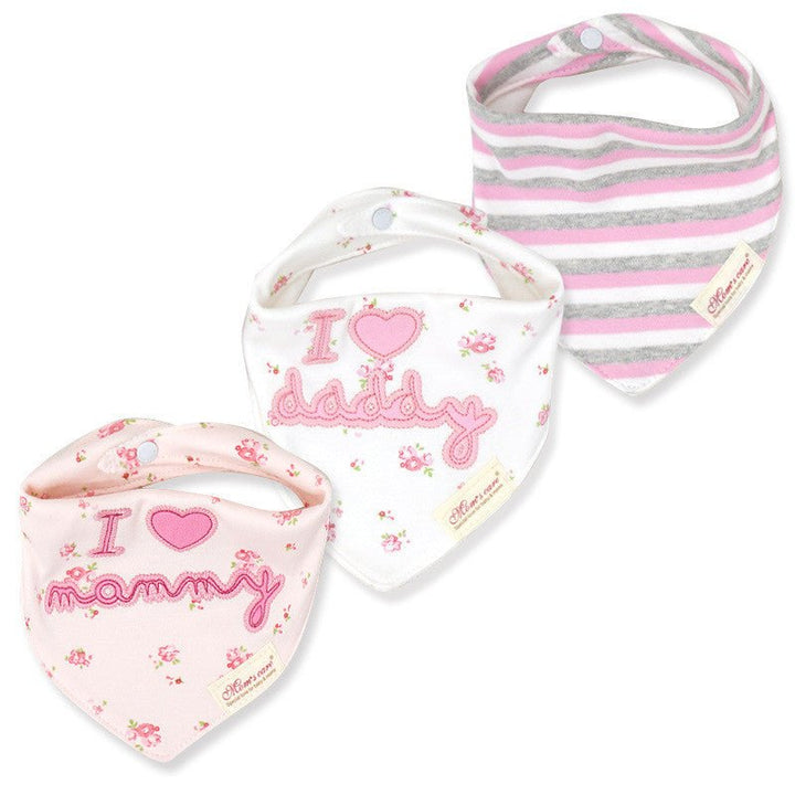 Baby Double Triangle Scarf Children's Bib Saliva Towels 3 Pack - Muhaab