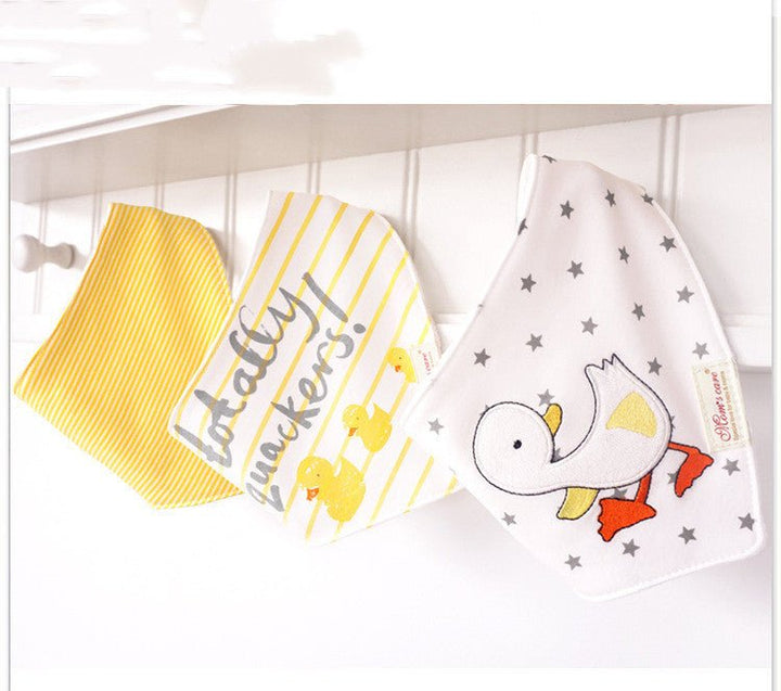 Baby Double Triangle Scarf Children's Bib Saliva Towels 3 Pack - Muhaab