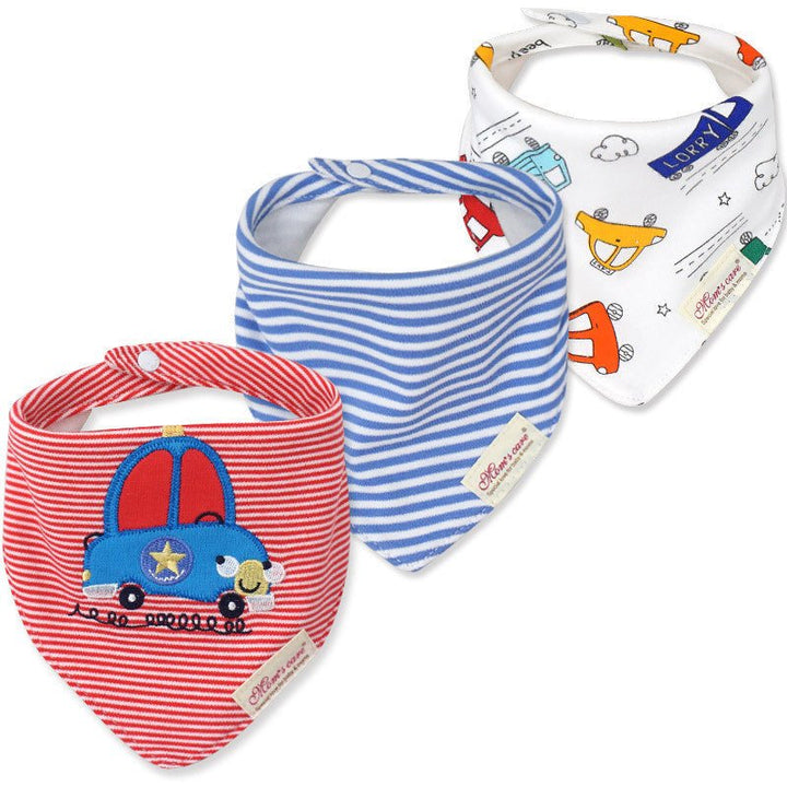 Baby Double Triangle Scarf Children's Bib Saliva Towels 3 Pack - Muhaab