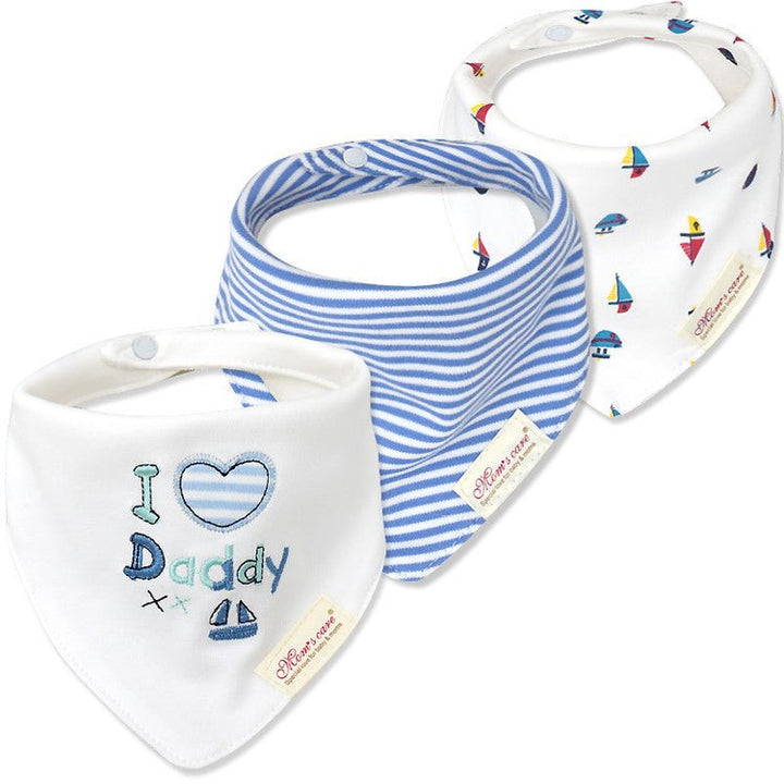 Baby Double Triangle Scarf Children's Bib Saliva Towels 3 Pack - Muhaab