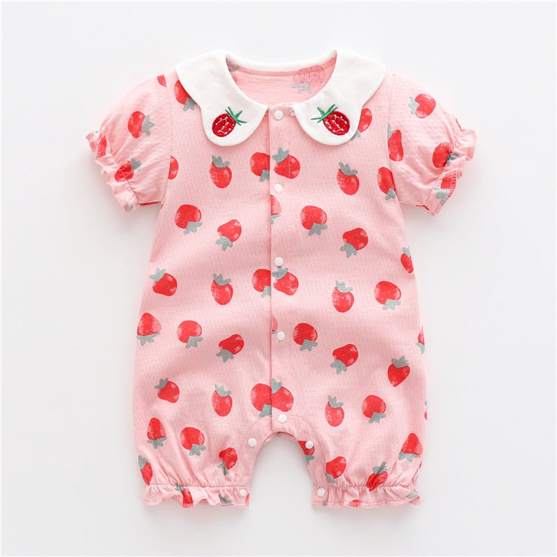 Baby One-piece Clothes Summer Thin Boy Baby Romper Pure Cotton - Muhaab