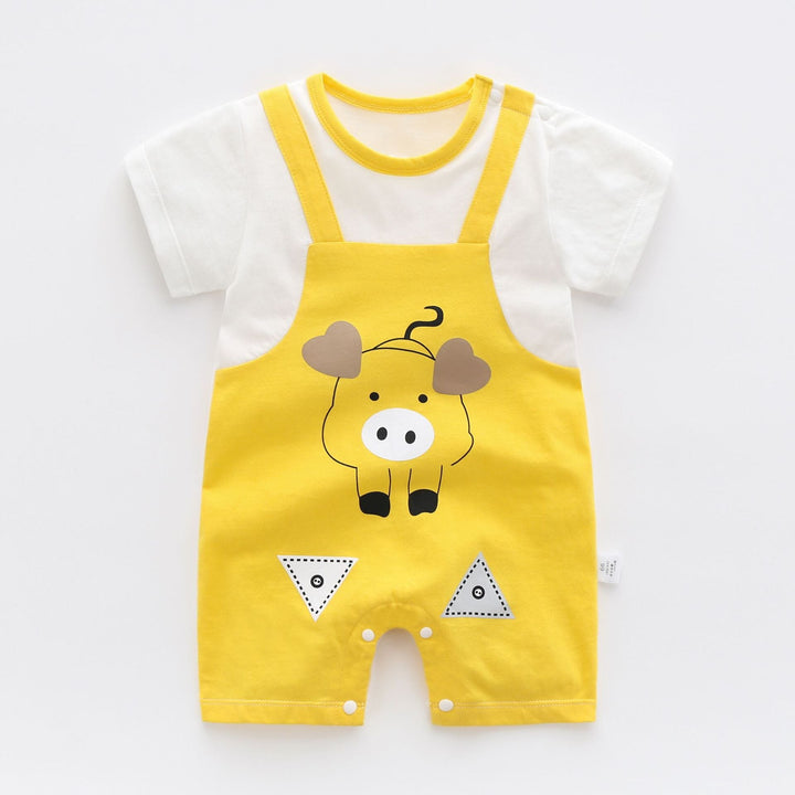 Baby One-piece Clothes Summer Thin Boy Baby Romper Pure Cotton - Muhaab