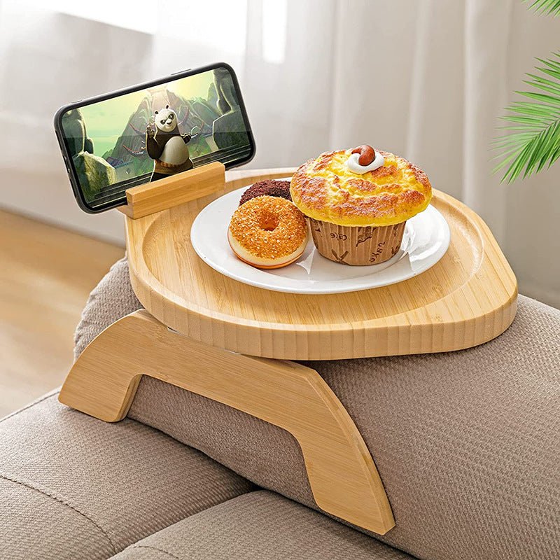 Bamboo Sofa Tray Home Decor Portable Folding - Muhaab