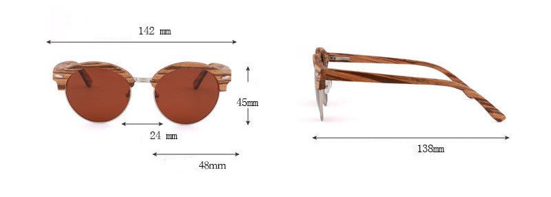 Bamboo Wood Polarized Sunglasses Men And Women Fashion - Muhaab