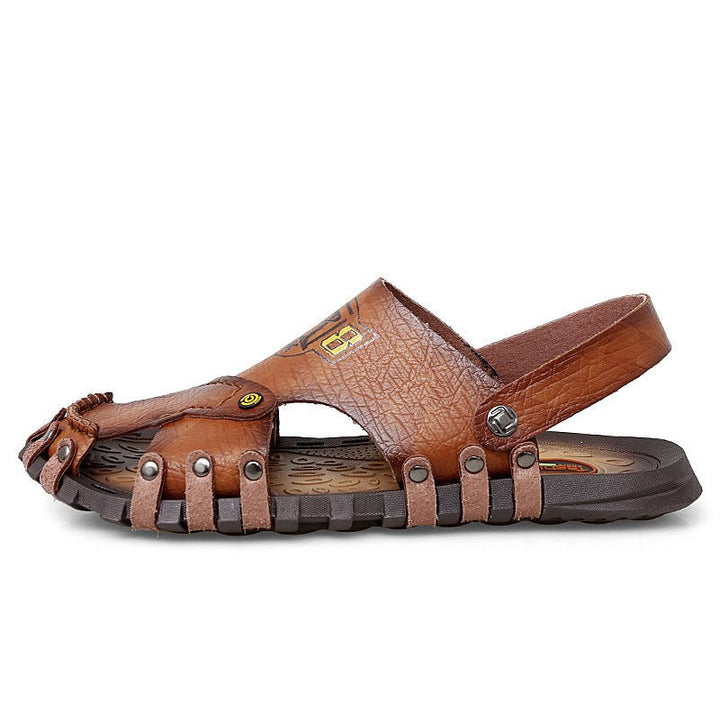 Baotou Sandals Men Casual Leather Sandals - Muhaab