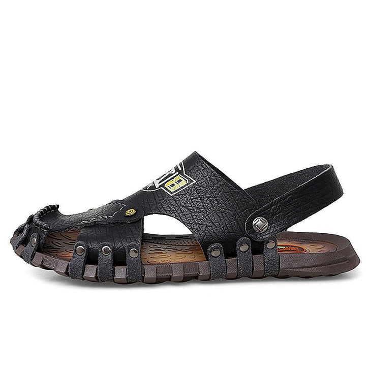 Baotou Sandals Men Casual Leather Sandals - Muhaab