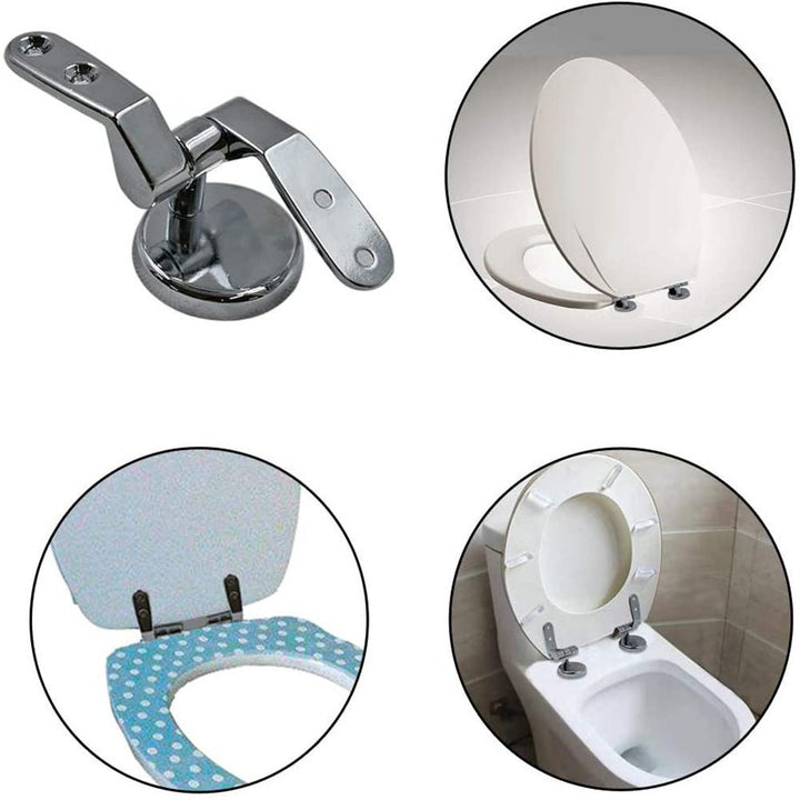 Bathroom Zinc Alloy Toilet Lid Hinge With Screw Accessories - Muhaab