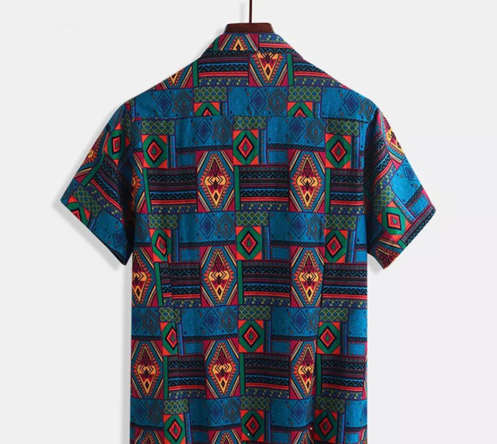 Beach shirt printed shirt men - Muhaab