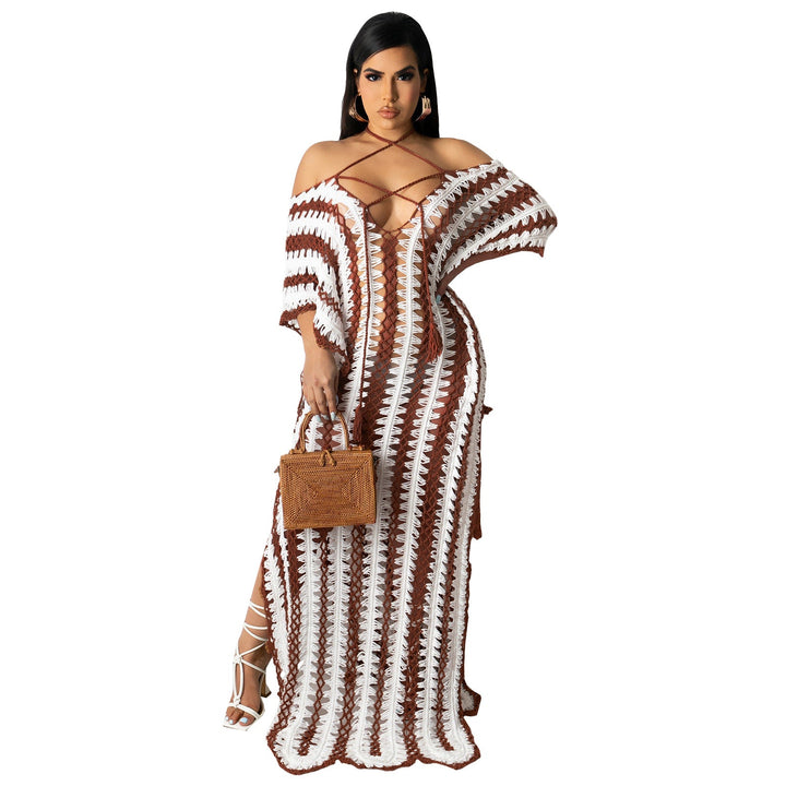 Beachwear Crochet Tie Off-Shoulder Dress - Muhaab