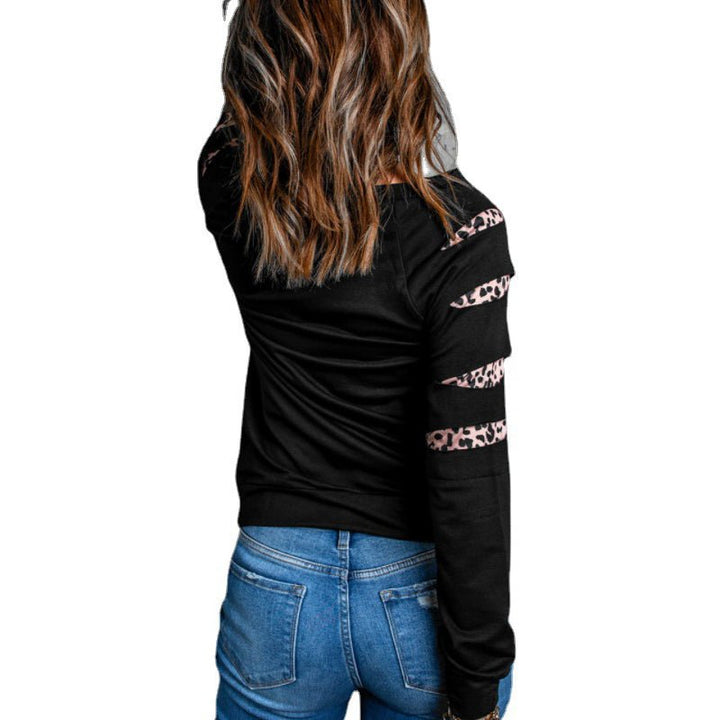 Black Merry Christmas Women Long Sleeve Crew Neck Sweater - Muhaab