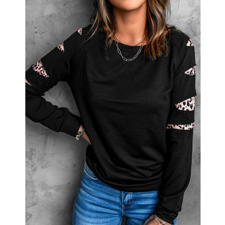 Black Merry Christmas Women Long Sleeve Crew Neck Sweater - Muhaab