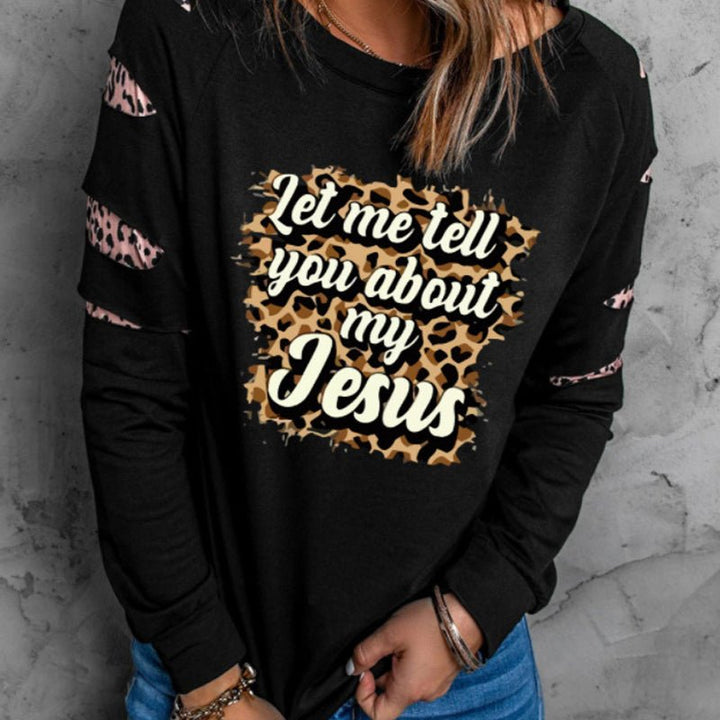 Black Merry Christmas Women Long Sleeve Crew Neck Sweater - Muhaab