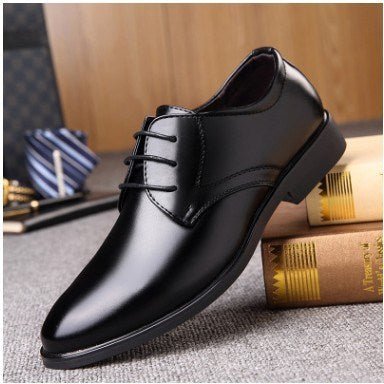 Black Shoes With Pointed Toe For Men - Muhaab