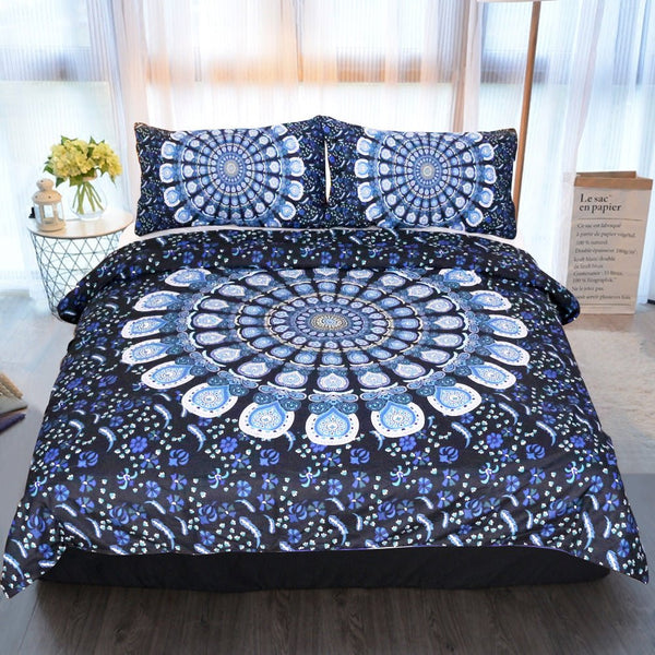 Blue Peacock Bedding - Muhaab