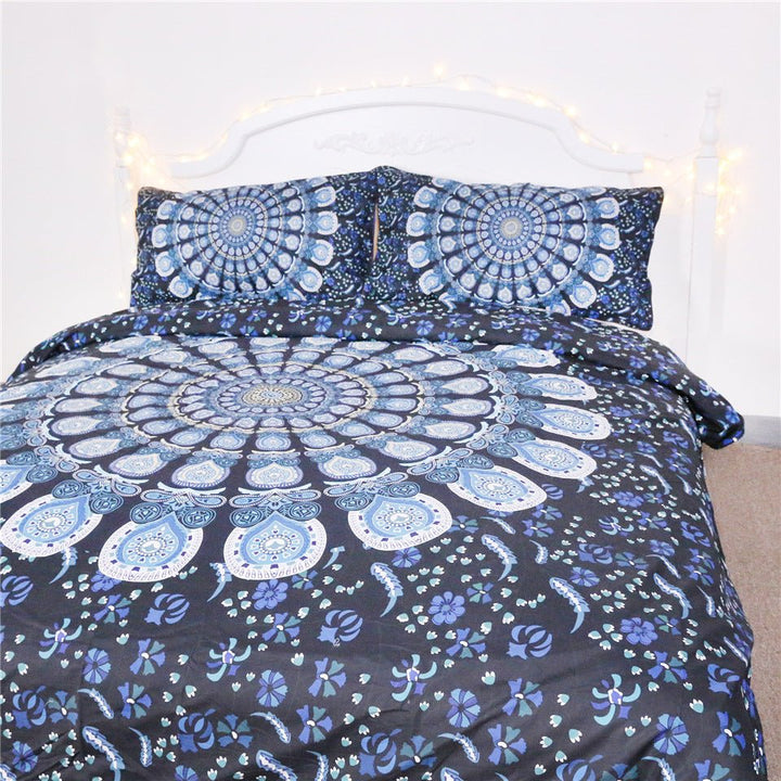 Blue Peacock Bedding - Muhaab