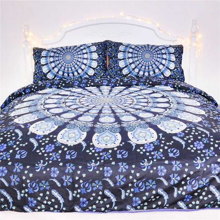 Blue Peacock Bedding - Muhaab