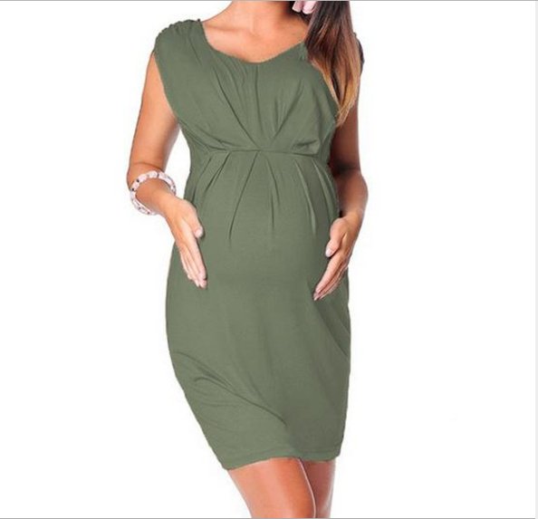 Bodycon Dress Maternity-Clothes Sexy Summer Pregnant-Women New-Fashion Sleeveless Solid - Muhaab