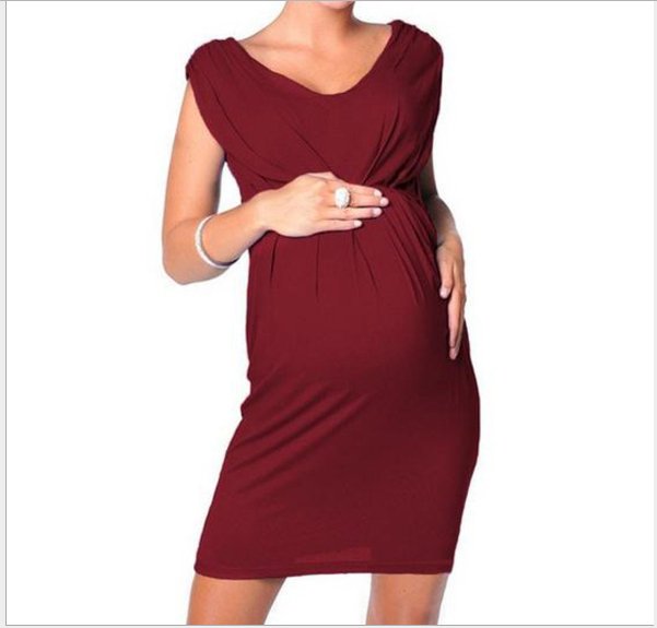 Bodycon Dress Maternity-Clothes Sexy Summer Pregnant-Women New-Fashion Sleeveless Solid - Muhaab