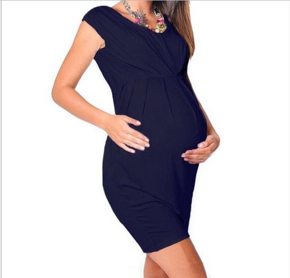 Bodycon Dress Maternity-Clothes Sexy Summer Pregnant-Women New-Fashion Sleeveless Solid - Muhaab