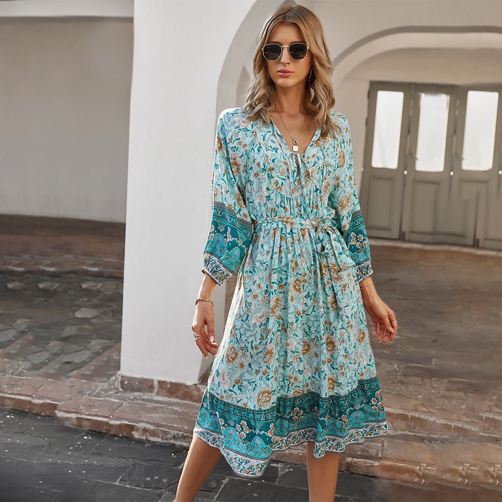 Bohemian Holiday Style Printed d For Women - Muhaab