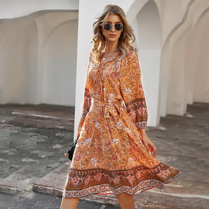 Bohemian Holiday Style Printed d For Women - Muhaab