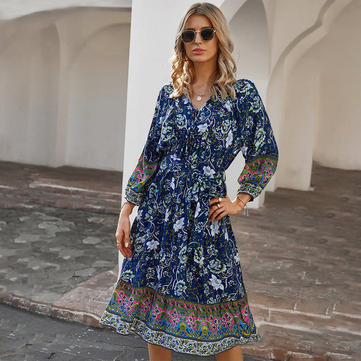 Bohemian Holiday Style Printed d For Women - Muhaab