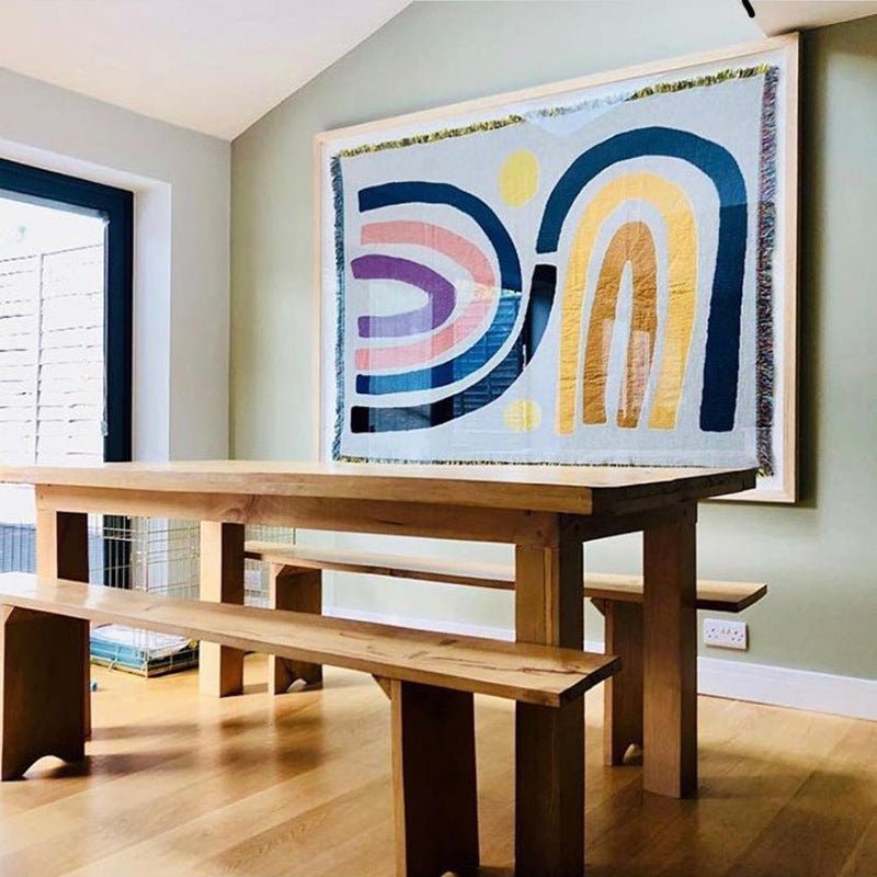 Bohemian Rainbow Blanket Tapestry Home Decor - Muhaab