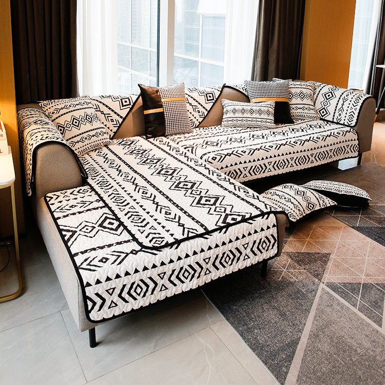 Bohemian Striped Sofa Cushion Woven Grid Sofa Cushion - Muhaab