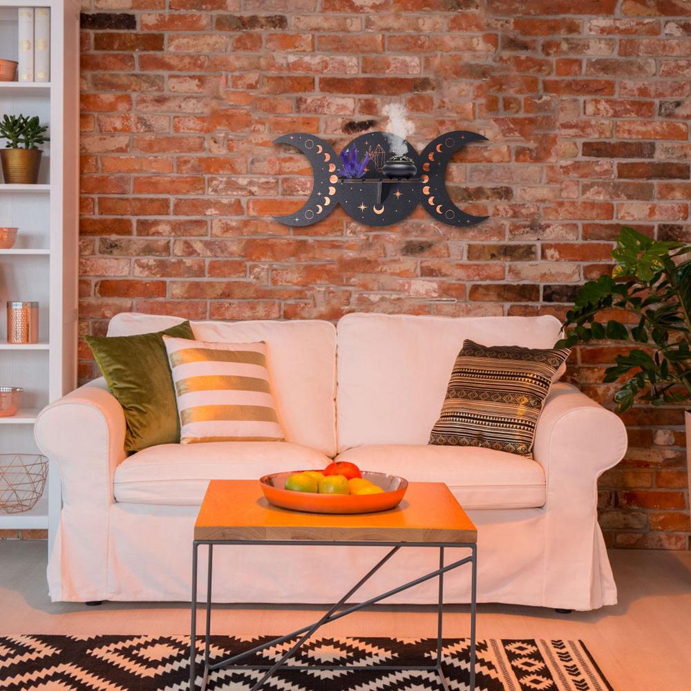 Bohemian Wood Crystal Shelving Home Decor - Muhaab