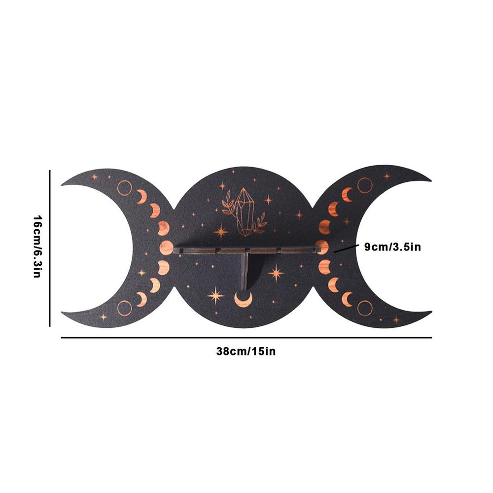 Bohemian Wood Crystal Shelving Home Decor - Muhaab