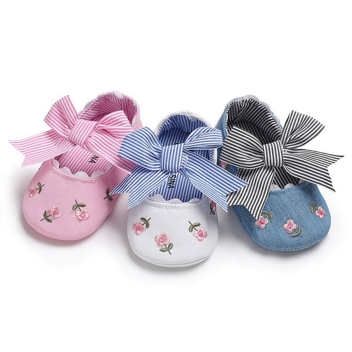 Bowknot Baby Shoes Girl Toddler Anti-Slip Shoe - Muhaab