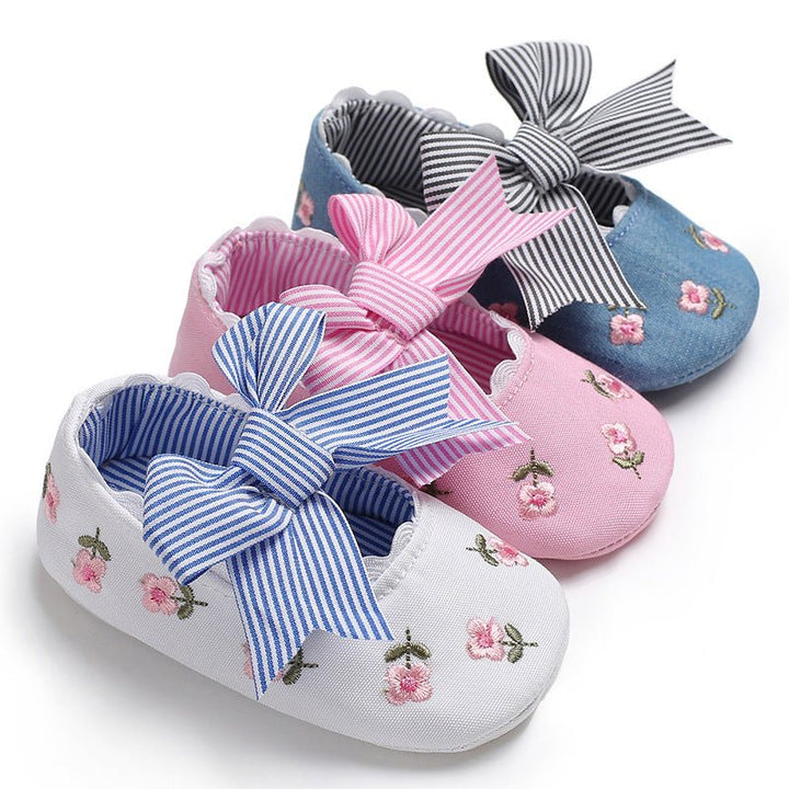 Bowknot Baby Shoes Girl Toddler Anti-Slip Shoe - Muhaab