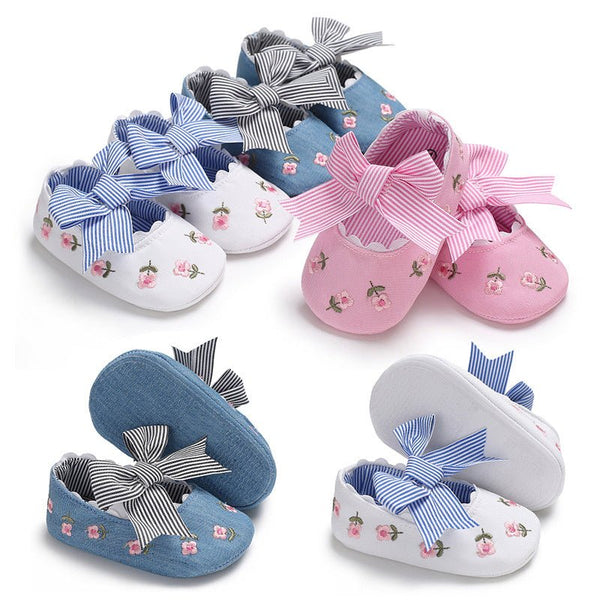 Bowknot Baby Shoes Girl Toddler Anti-Slip Shoe - Muhaab