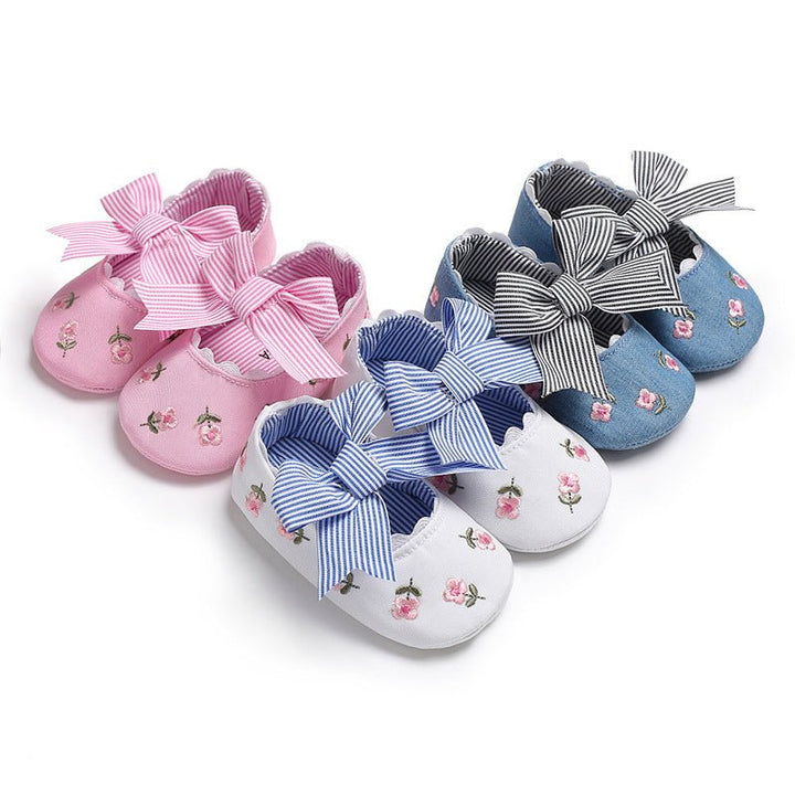 Bowknot Baby Shoes Girl Toddler Anti-Slip Shoe - Muhaab