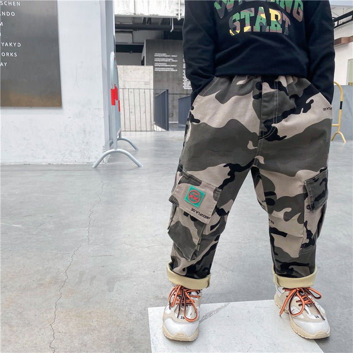 Boys autumn camouflage trousers - Muhaab