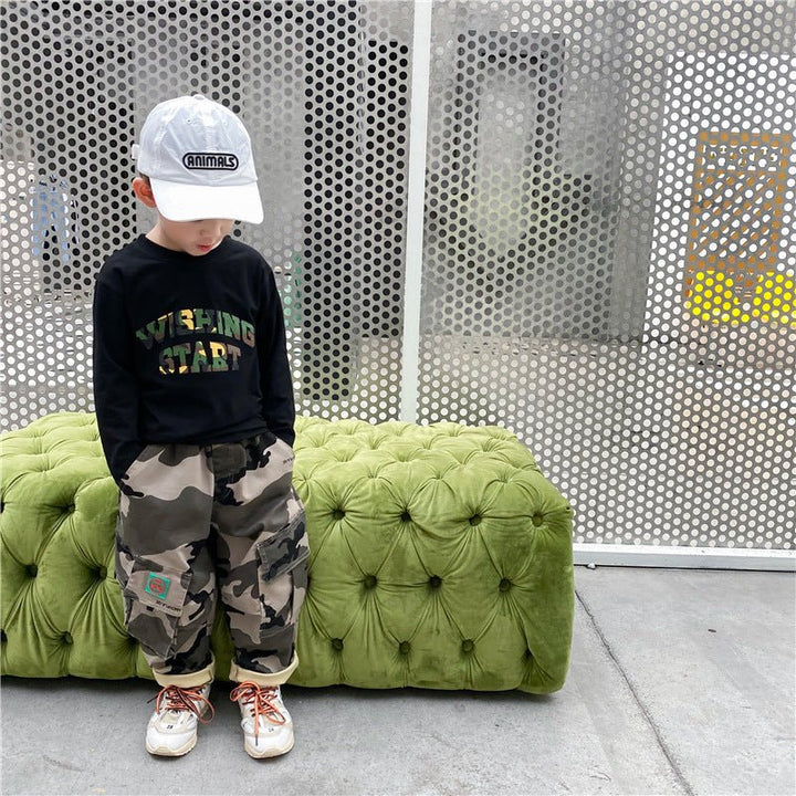 Boys autumn camouflage trousers - Muhaab