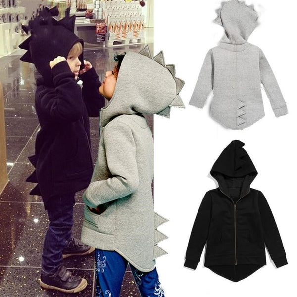 Boys Clothes Kids Baby Boy Jacket Dinosaur Hooded Coat - Muhaab