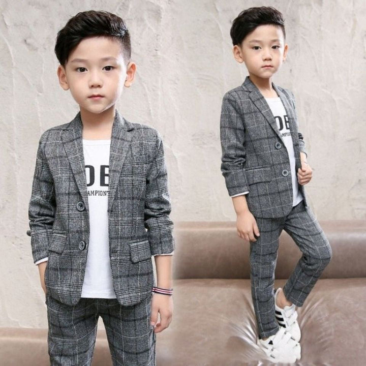 Boy's Suit Two Pieces Children's Casual Small Suit Boys' Clothes - Muhaab