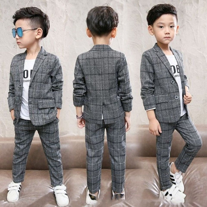 Boy's Suit Two Pieces Children's Casual Small Suit Boys' Clothes - Muhaab