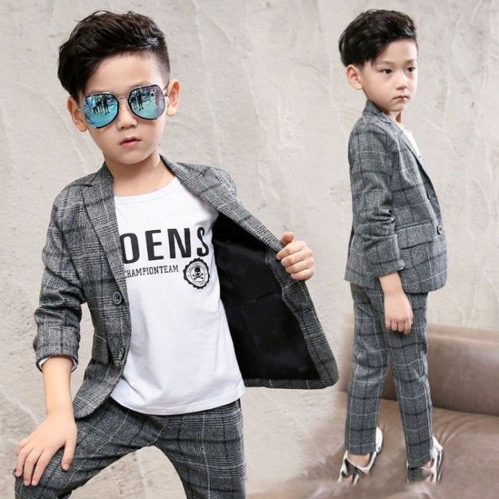 Boy's Suit Two Pieces Children's Casual Small Suit Boys' Clothes - Muhaab