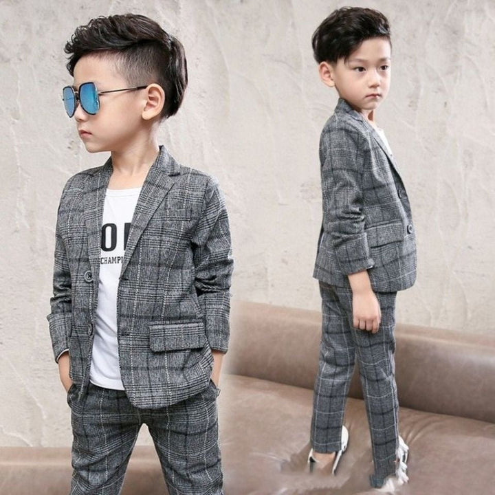 Boy's Suit Two Pieces Children's Casual Small Suit Boys' Clothes - Muhaab